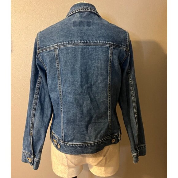 Eddie Bauer Womens Jacket Blue S Small Jean Cotton Denim Classic Washable - Picture 4 of 9